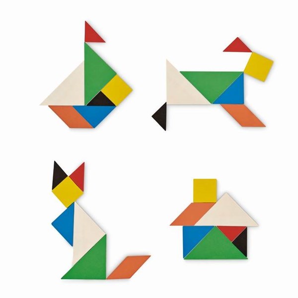 Obrázky: Dřevěná logická hra - puzzle Tangram, Obrázek 5